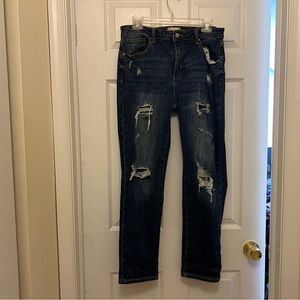 Tricot distressed straight leg jeans- brand new without tags! Size 11/30